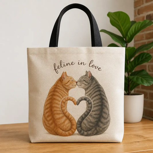 Feline In Love tote bag