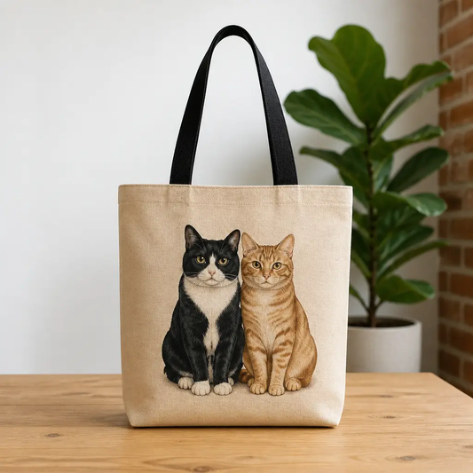 Cat Couple tote bag